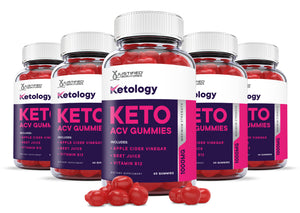 5 bottles Ketology ACV Keto Gummies
