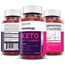 Cargar imagen en el visor de la Galería, all sides of the bottle of Ketology ACV Keto Gummies