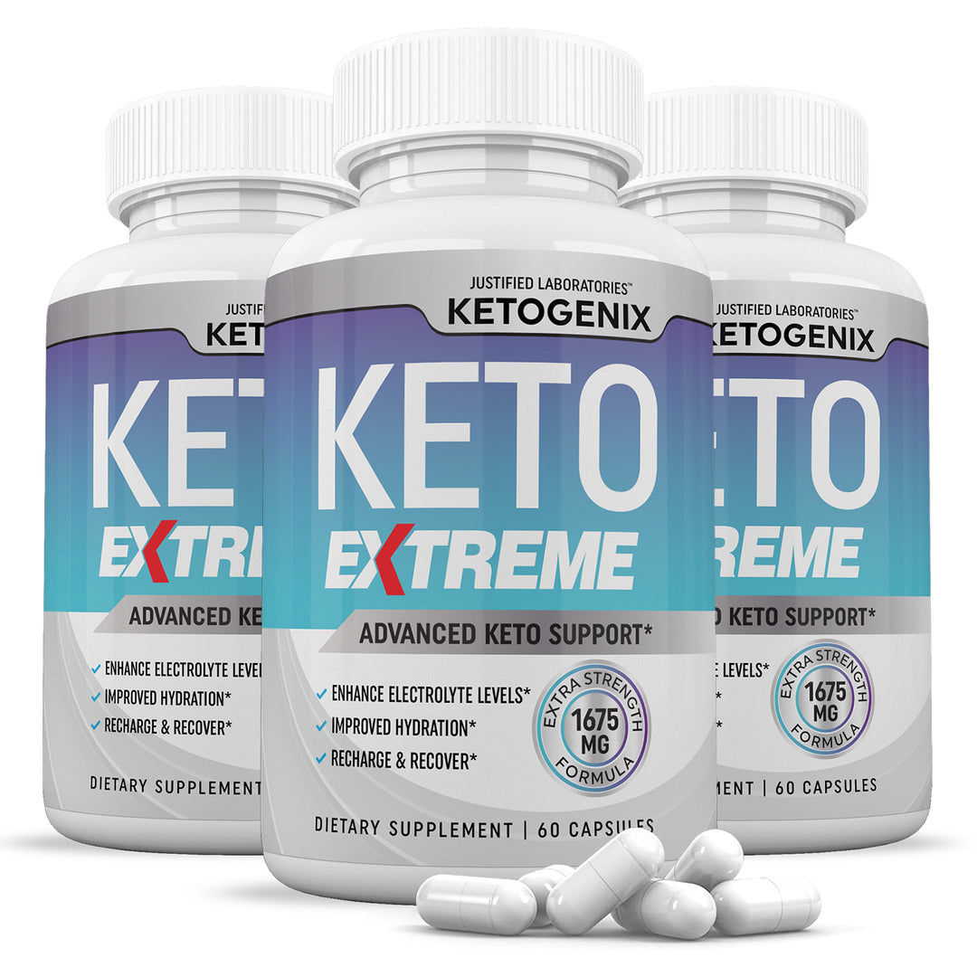 3 Bottles of Ketogenix Keto ACV Extreme Pills 1675MG