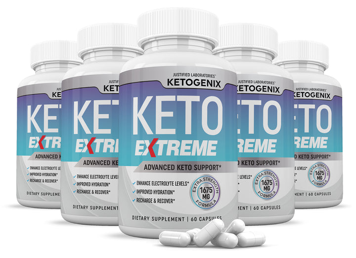 5 Bottles of Ketogenix Keto ACV Extreme Pills 1675MG