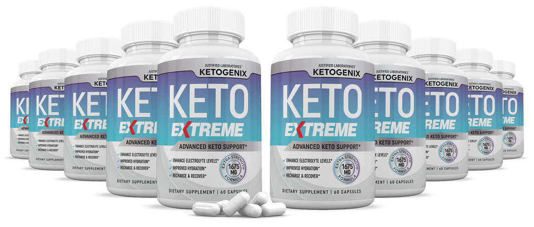 10 Bottles of Ketogenix Keto ACV Extreme Pills 1675MG