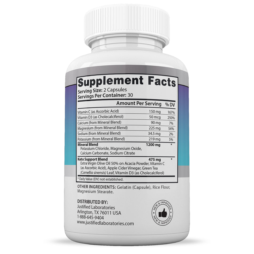 Supplement Facts of Ketogenix Keto ACV Extreme Pills 1675MG