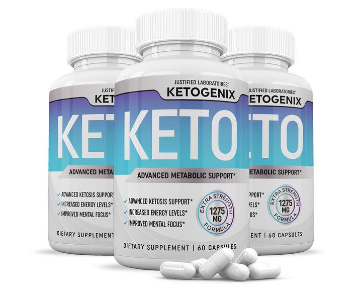 3 Bottles of Ketogenix Keto ACV Pills 1275MG