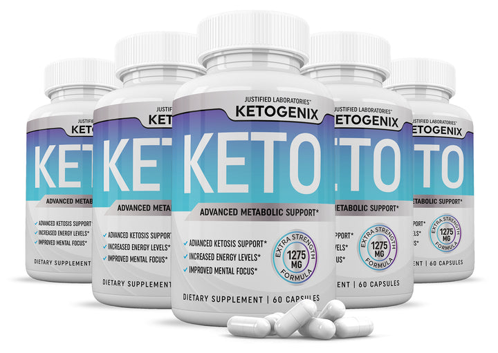 5 Bottles of Ketogenix Keto ACV Pills 1275MG
