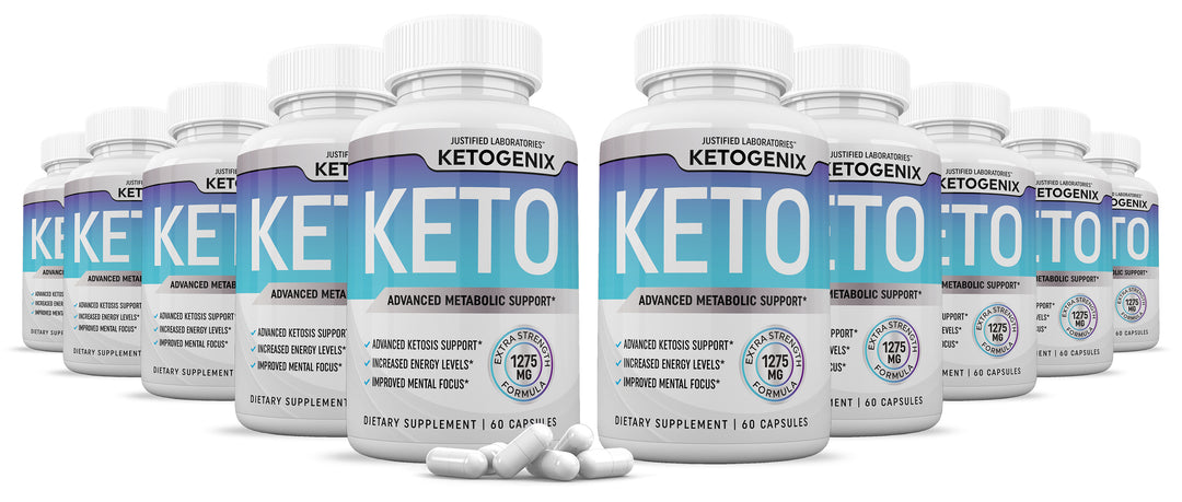 10 Bottles of Ketogenix Keto ACV Pills 1275MG