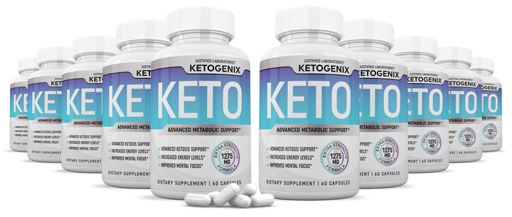 10 Bottles of Ketogenix Keto ACV Pills 1275MG