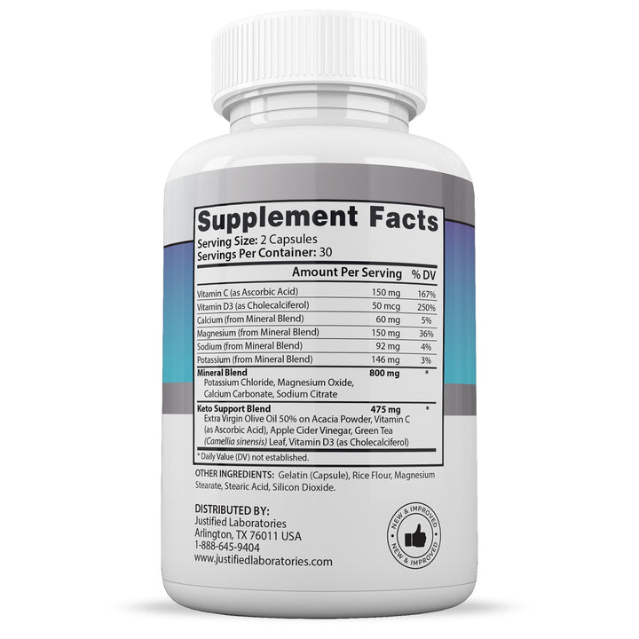Supplement Facts of Ketogenix Keto ACV Pills 1275MG