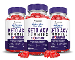 2 x Stronger Keto Calm Keto ACV Gummies Extreme 2000mg