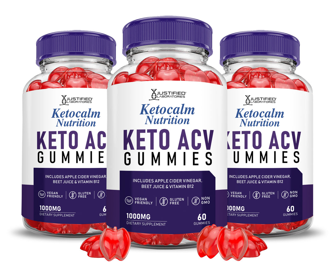 3 bottles Keto Calm Keto ACV Gummies 1000MG