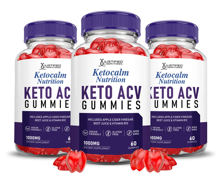 3 bottles Keto Calm Keto ACV Gummies 1000MG