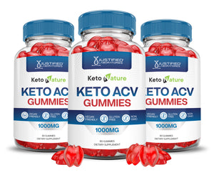 3 Bottles Keto Nature Keto ACV Gummies 1000MG