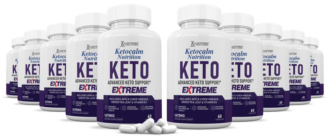 10 Bottles of Keto Calm Keto ACV Extreme Pills 1675MG