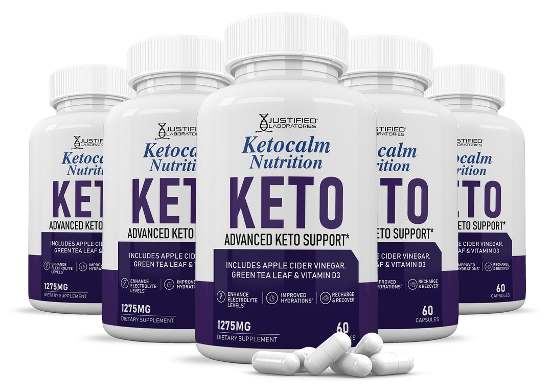 5 Bottles of Keto Calm Keto ACV Pills 1275MG