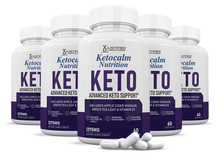 5 Bottles of Keto Calm Keto ACV Pills 1275MG