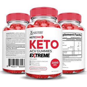 2 x Stronger Keto One Keto ACV Gummies Extreme 2000mg