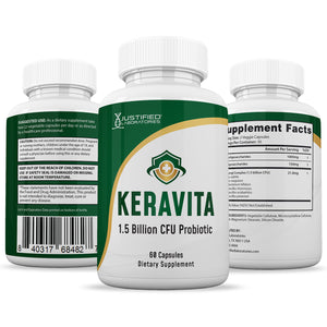 All sides of Keravita 1.5 Billion CFU Pills