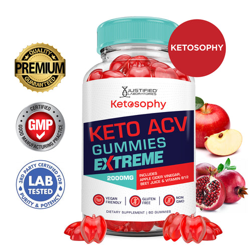 2 x Stronger Ketosophy Keto ACV Gummies Extreme 2000mg