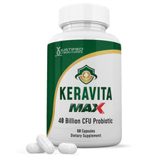 Cargar imagen en el visor de la Galería, 1 bottle of 3 X Stronger Keravita Max 40 Billion CFU Pills