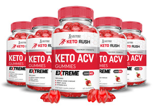2 x Stronger Keto Rush ACV Gummies Extreme 2000mg