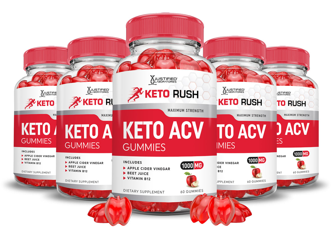5 bottles Keto Rush ACV Gummies 1000MG