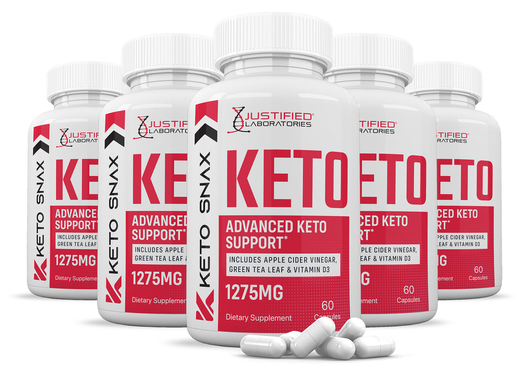 5 bottles of Keto Snax Keto ACV Pills 1275MG