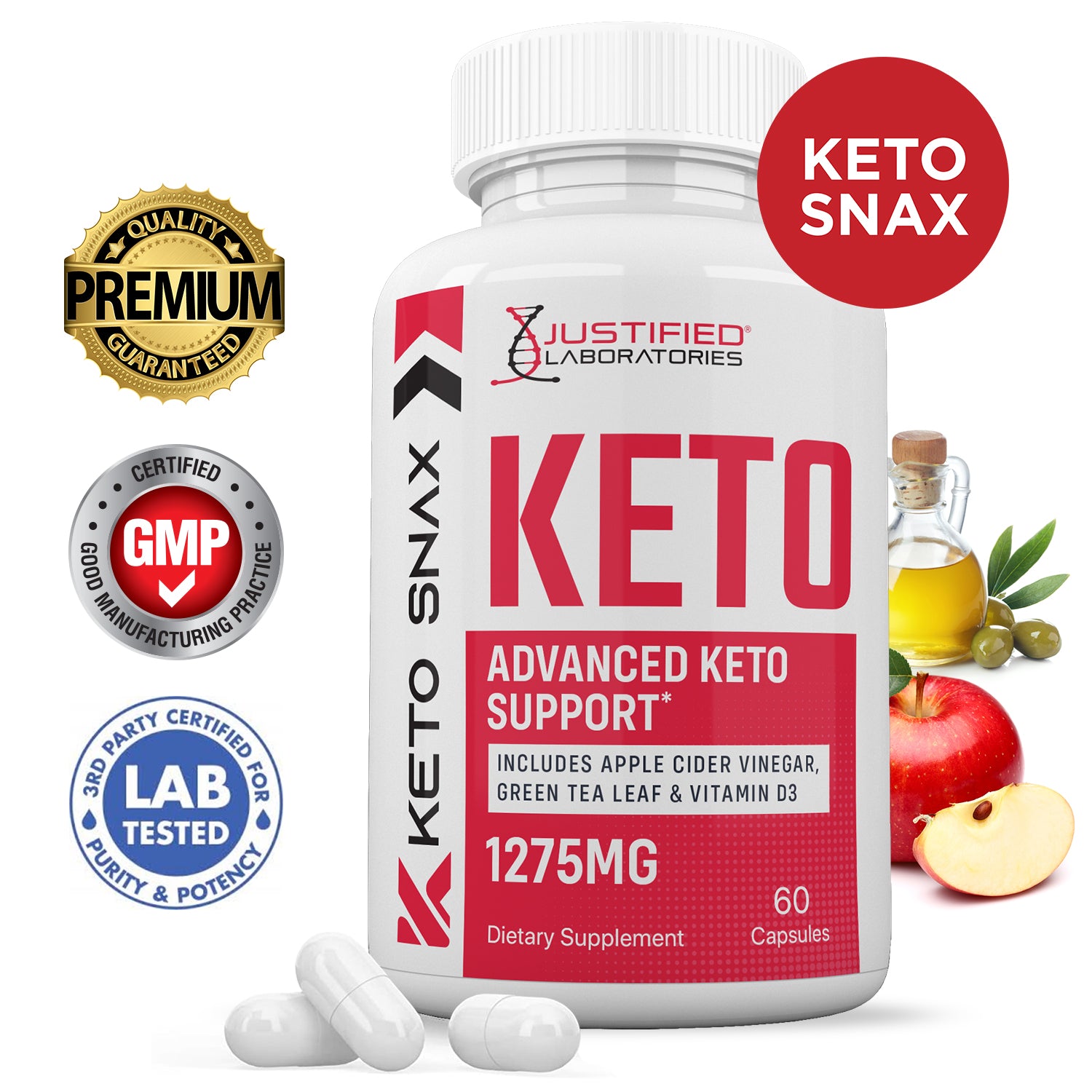 Keto Snax Keto ACV Pills 1275MG