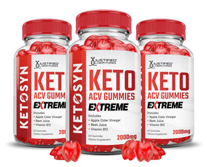 2 x Stronger Ketosyn Keto ACV Gummies Extreme 2000mg