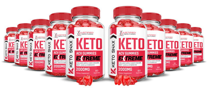10 bottles Keto Snax Keto ACV Gummies Extreme 2000mg