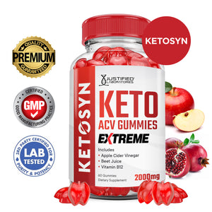 2 x Stronger Ketosyn Keto ACV Gummies Extreme 2000mg