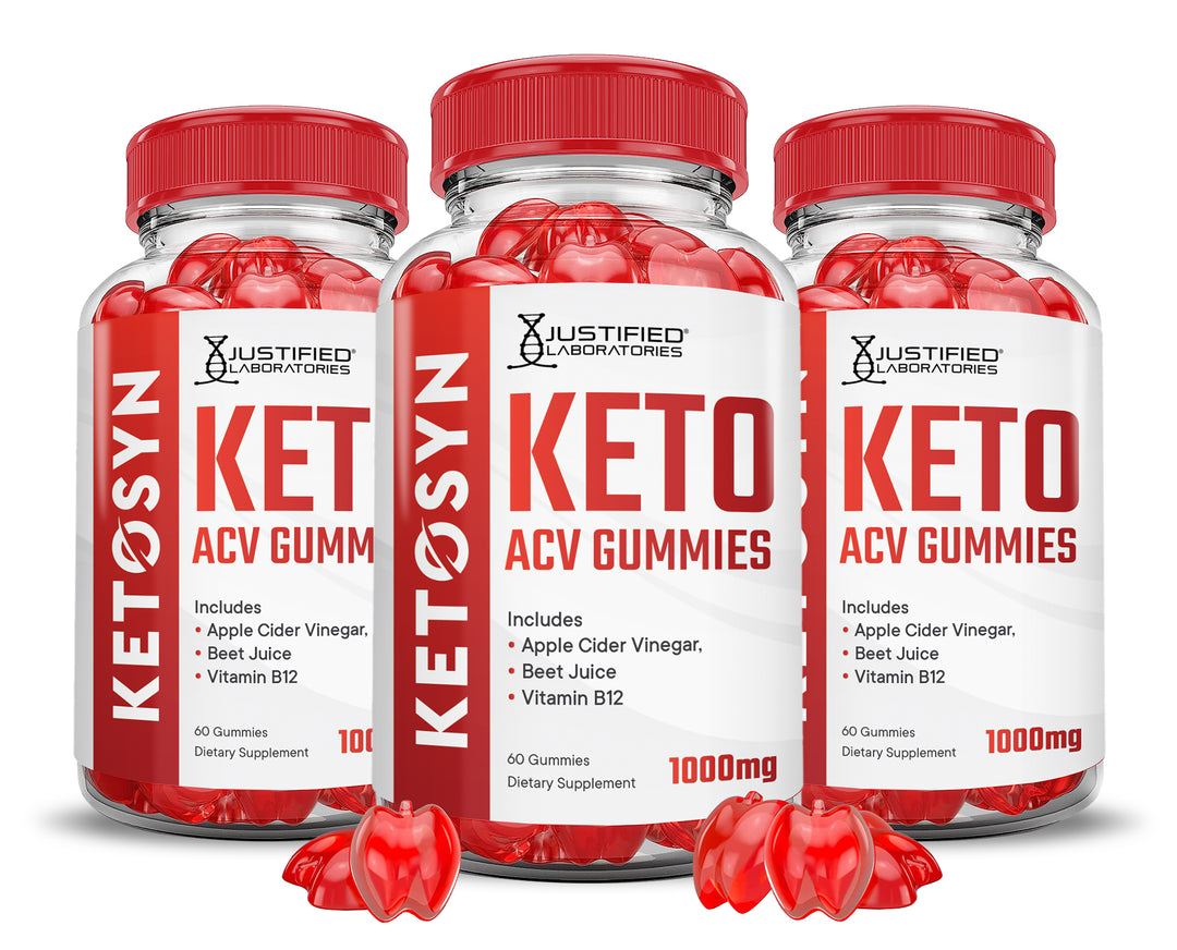 3 bottles Ketosyn Keto ACV Gummies 1000MG