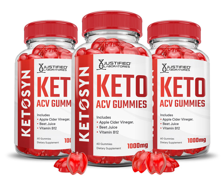 3 bottles Ketosyn Keto ACV Gummies 1000MG