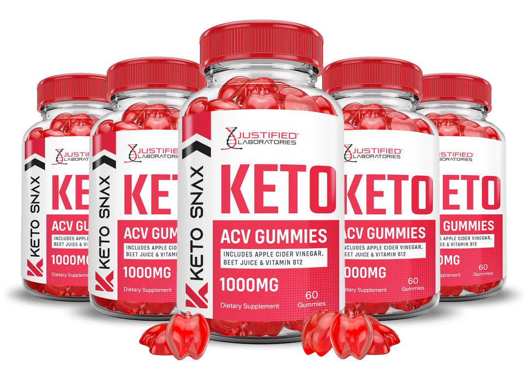 5 bottles Keto Snax Keto ACV Gummies 1000MG