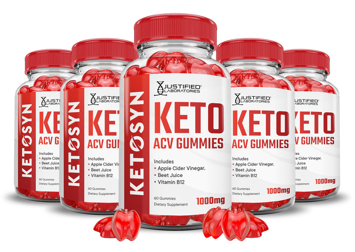 5 bottles Ketosyn Keto ACV Gummies 1000MG