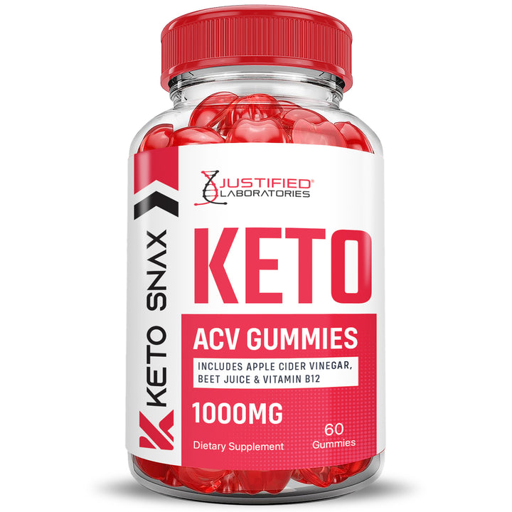 Front ofKeto Snax Keto ACV Gummies 1000MG