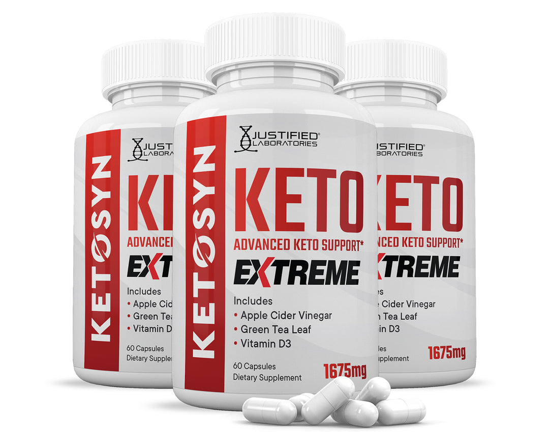 3 Bottles of Ketosyn Keto ACV Extreme Pills 1675MG
