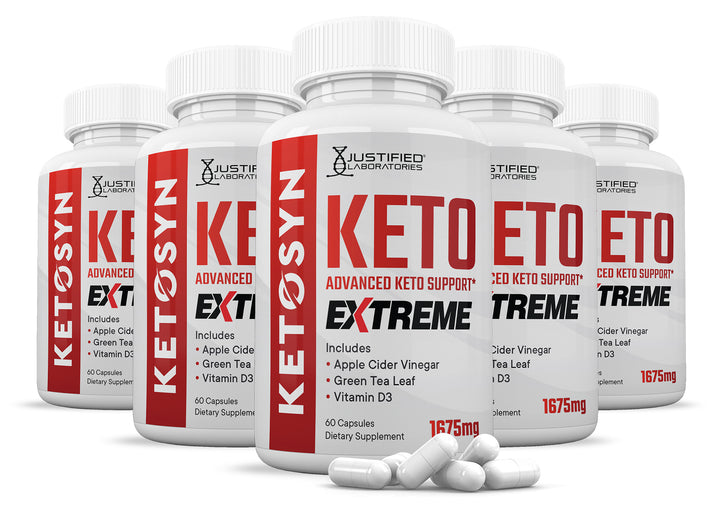 5 Bottles of Ketosyn Keto ACV Extreme Pills 1675MG