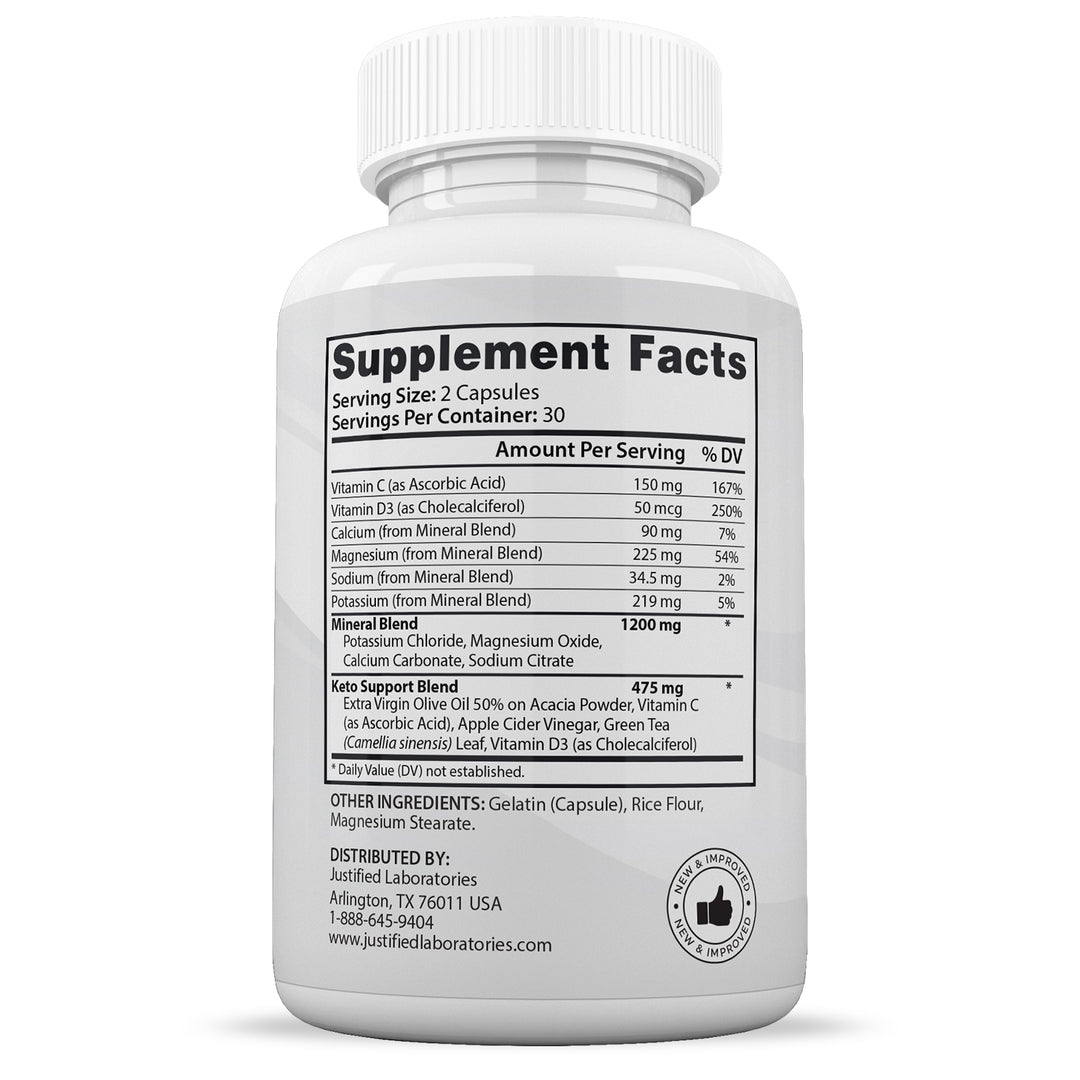 Supplement Facts of Ketosyn Keto ACV Extreme Pills 1675MG