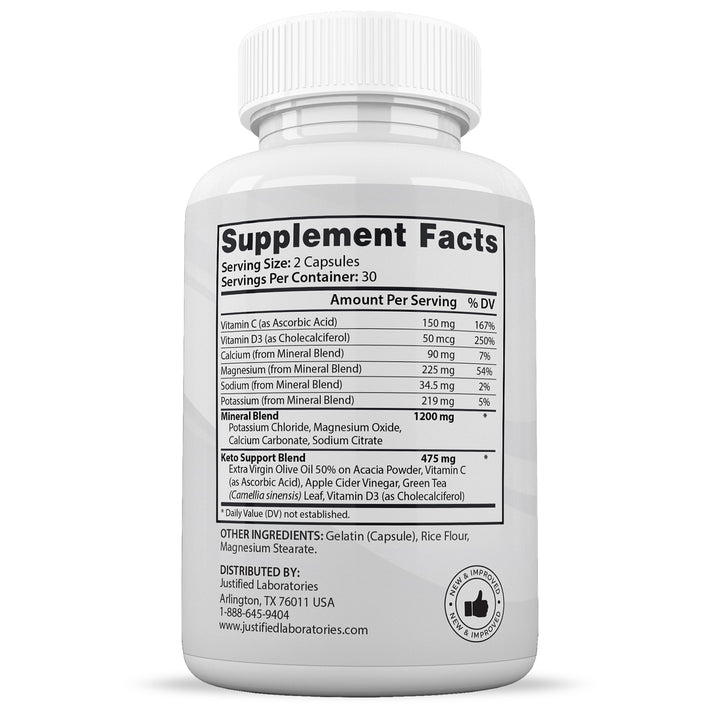 Supplement Facts of Ketosyn Keto ACV Extreme Pills 1675MG