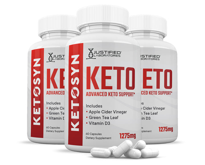 3 bottles of Ketosyn Keto ACV Pills 1275MG