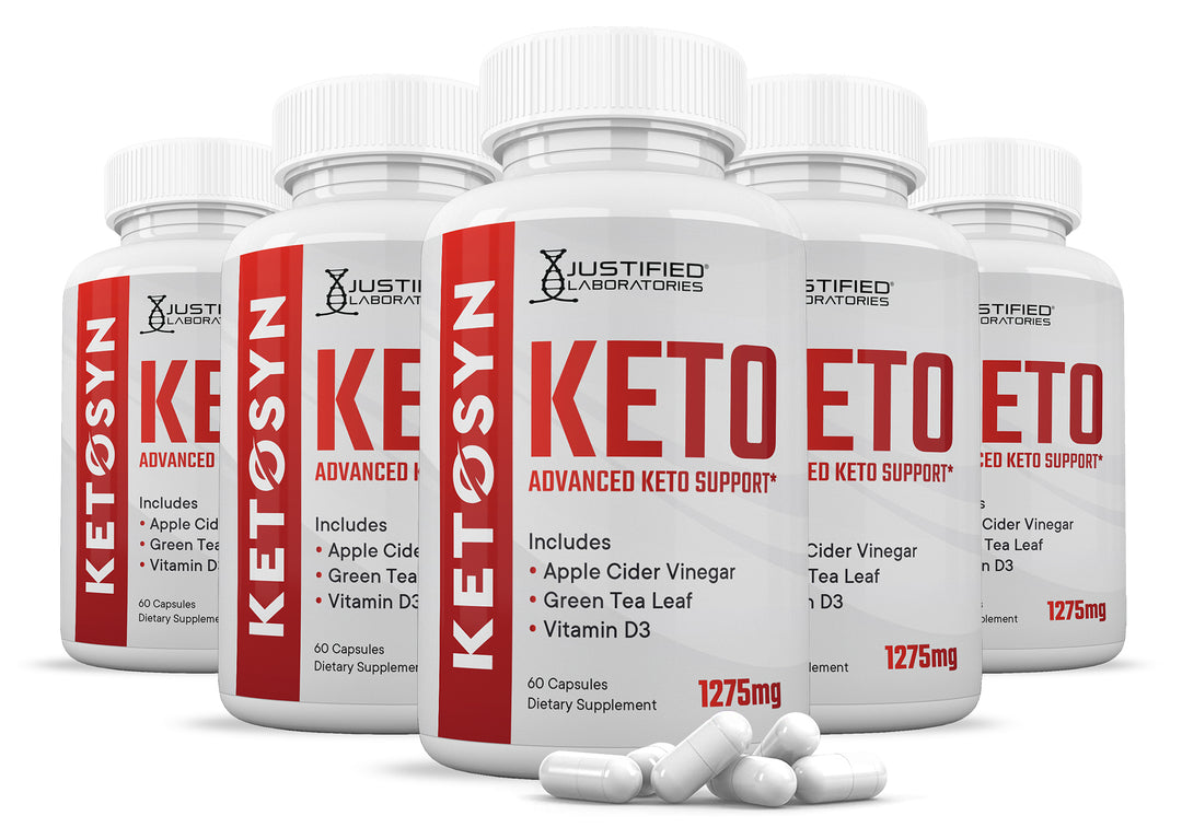 5 bottles of Ketosyn Keto ACV Pills 1275MG