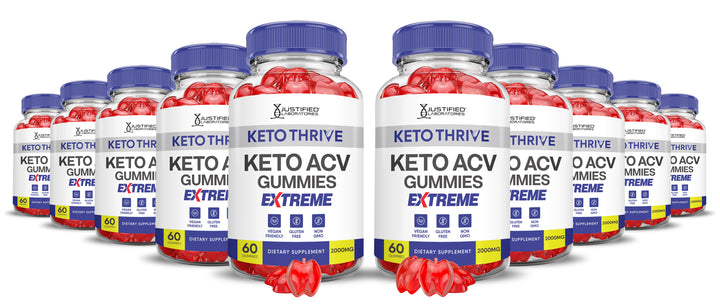 10 bottles Keto Thrive Keto ACV Gummies Extreme 2000mg