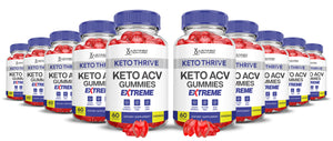 10 bottles Keto Thrive Keto ACV Gummies Extreme 2000mg