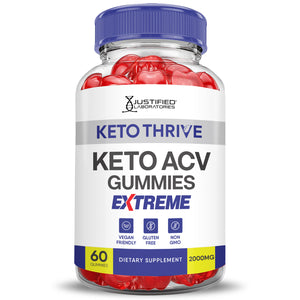 Front of Keto Thrive Keto ACV Gummies Extreme 2000mg