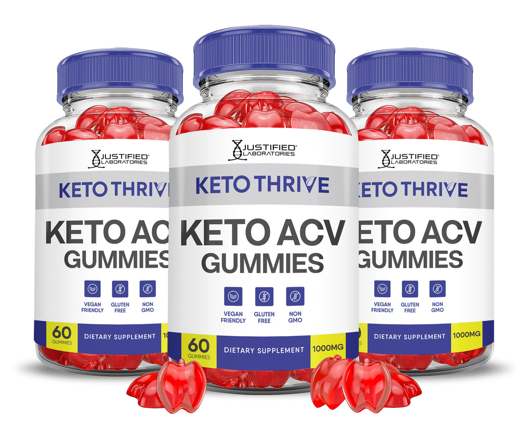 3 bottles Keto Thrive Keto ACV Gummies 1000MG