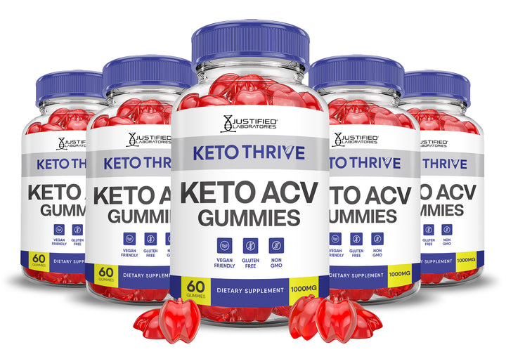 5 bottles Keto Thrive Keto ACV Gummies 1000MG
