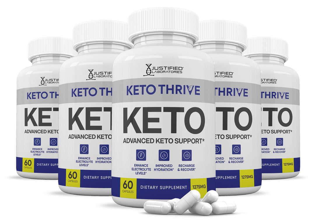 5 bottles of Keto Thrive Keto ACV Pills 1275MG