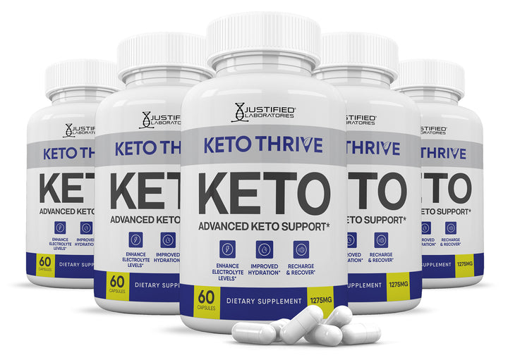 5 bottles of Keto Thrive Keto ACV Pills 1275MG