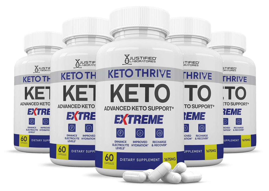 5 bottles of Keto Thrive Keto ACV Extreme Pills 1675MG