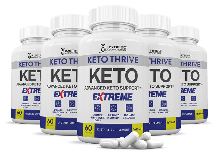 5 bottles of Keto Thrive Keto ACV Extreme Pills 1675MG