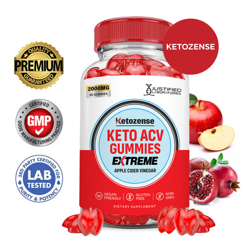 2 x Stronger Ketozense Keto ACV Gummies Extreme 2000mg